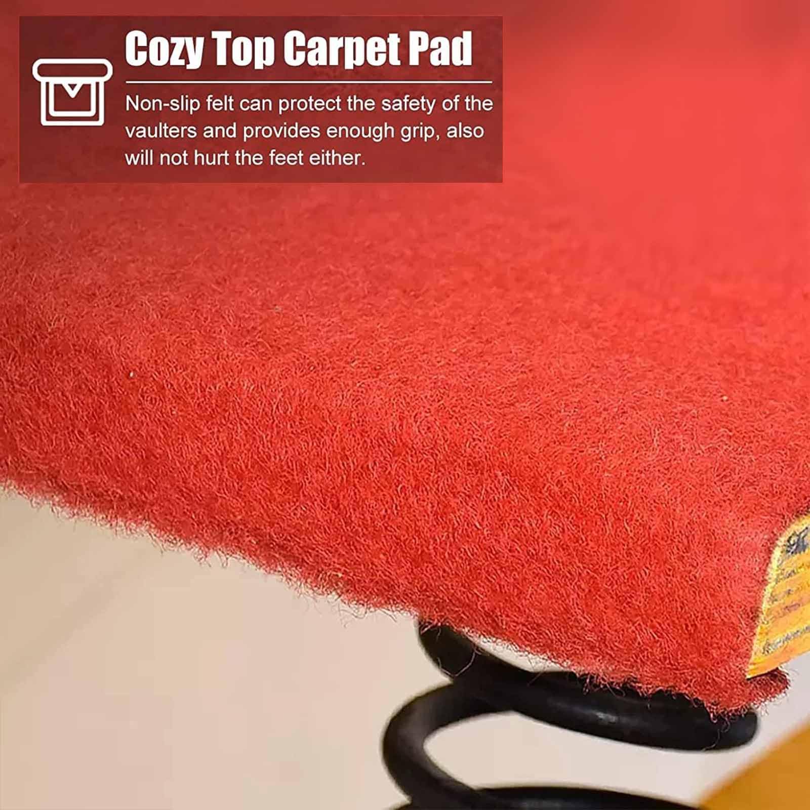 MRKU Trave Elastica Curva Professionale per Ginnastica Domestica, Resistente, con 4 Molle, Attrezzatura per Volteggio per Palestra Scolastica Domestica