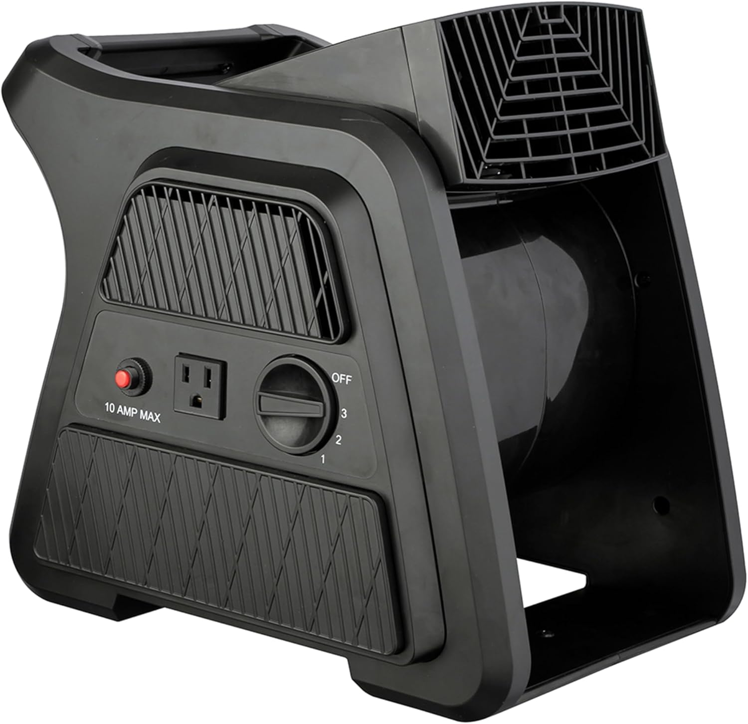 Pivoting 600 CFM High Velocity Floor Blower for Drying, Cooling, Ventilating, Exhausting, 300° Blowing Angle, 10AMP Outlet, Portable Carpet Dryer Fan for Home, Office, or Commercial Use