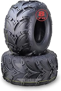 WANDA Performance 8 Ply ATV Tires 22x10-9 Mud Sling fit Honda Recon Suzuki Ozark 250, Set 2