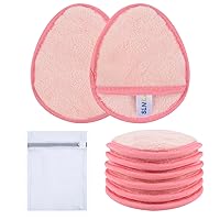 Vista 16 de SINLAND Almohadillas removedoras de maquillaje reutilizables para cara, ojos, labios, microfibra suave, paños de limpieza facial para todo