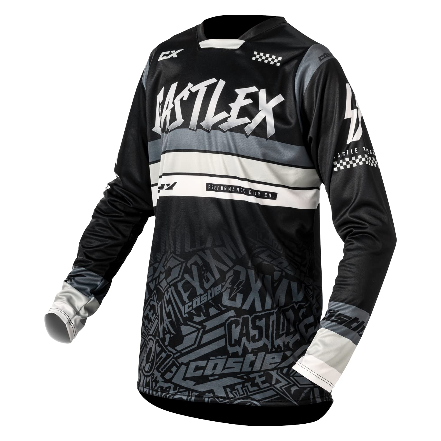 Castle X R1MX Jersey (Black/Charcoal/White - 3X-Large)