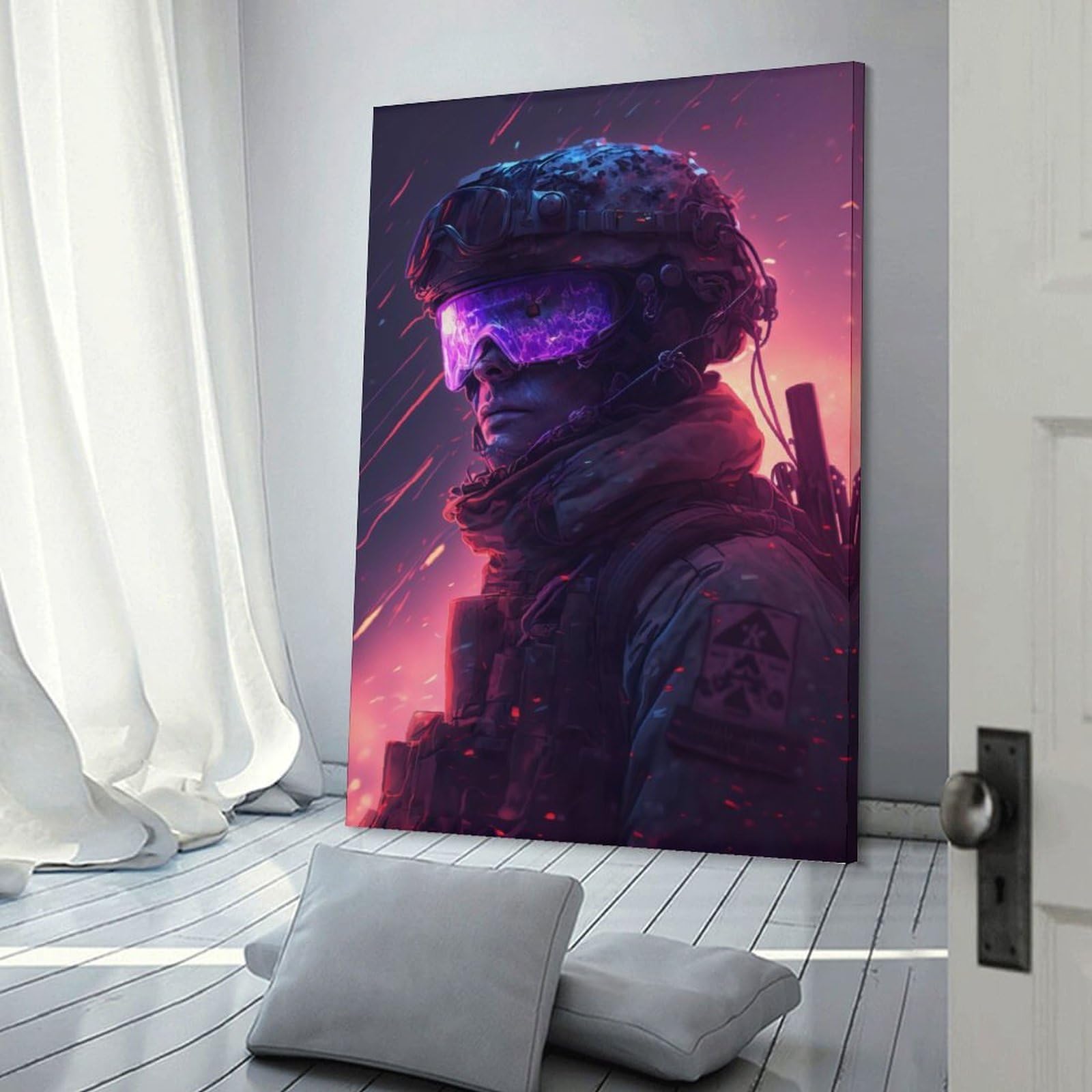 Junmoney The Soldier Wall Decor Canvas Print, 24x36inch(60x90cm), for Wall Displays, Bedrooms Or Room Updates, Wall Decor Suited to Curated Displays