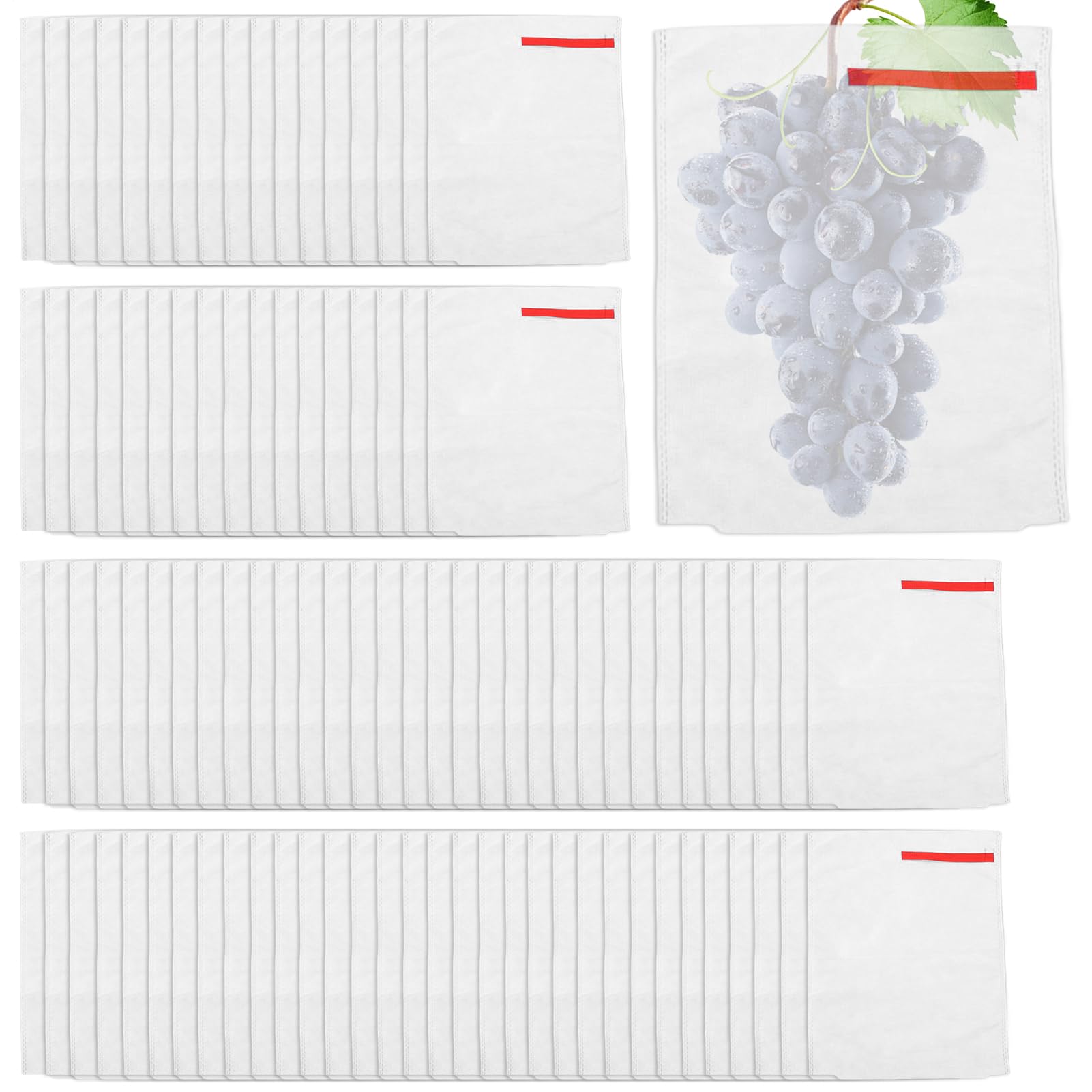 Bolsas para frutas contra granizo y viento que protegen cosechas de uvas y tomates maduros