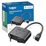 TP-Link Tapo Matter Outdoor Smart Plug, 2 Individual outlets, IP65 Weather Resistance, Works with Apple Home, Alexa, Google Home, Long Wi-Fi Range, 2.4G Wi-Fi Only, ETL Certified(Tapo P400M)