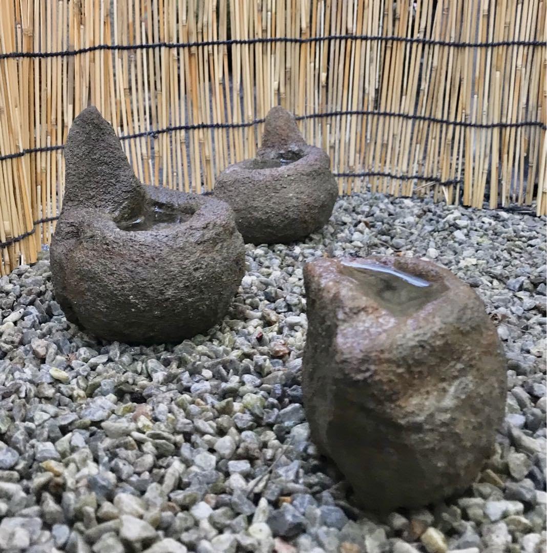 【天然石・寄せ植え鉢・石鉢・一輪挿し鉢・盆栽鉢・小品盆栽鉢】庭石苔玉植栽箱庭造園 天然石・寄せ植え鉢・石鉢・一輪挿し鉢・盆栽鉢・小品盆栽鉢