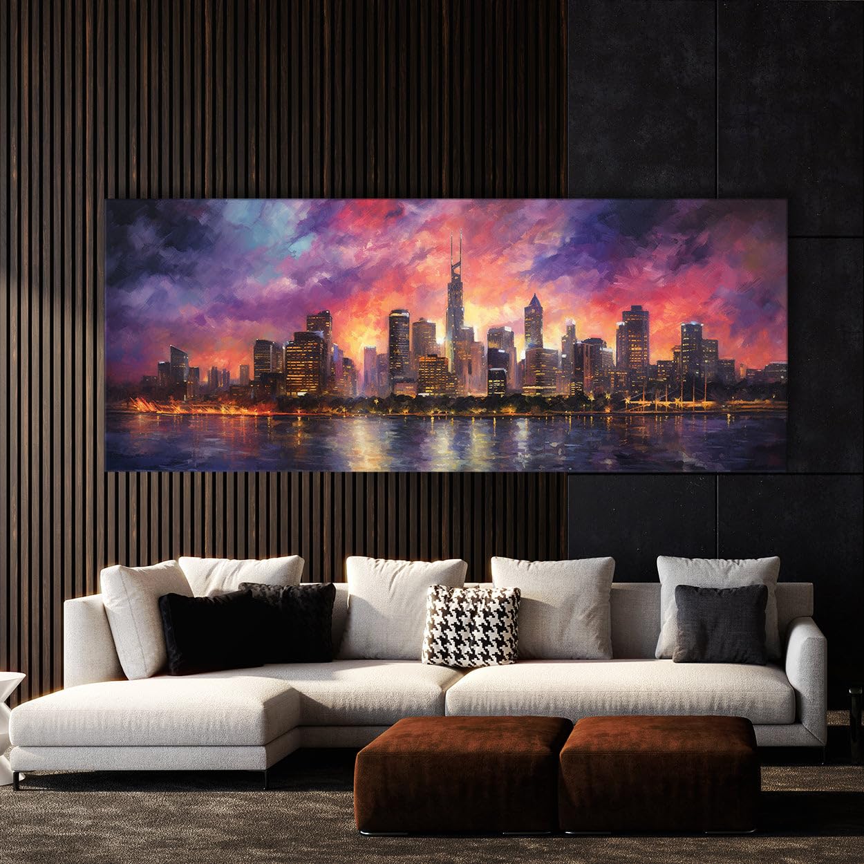 Amazon.com: Sense Canvas Charlotte City 44 Canvas Art - Home