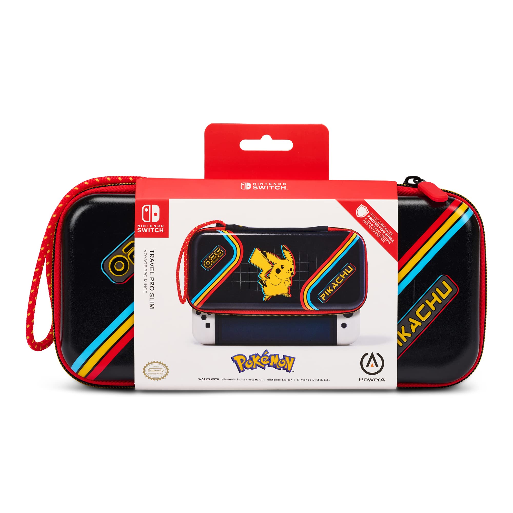 PowerA Étui de Voyage Fin pour Nintendo Switch - Modèle OLED, Nintendo Switch et Nintendo Switch Lite, Coque Rigide, étui de Protection, étui de Jeu, étui de Console