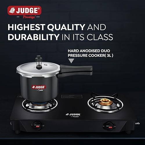 Miniatura 2 de JUDGE Vista - Olla a presión con tapa exterior de inducción anodizada dura con tapa de acero inoxidable, 3 litros..