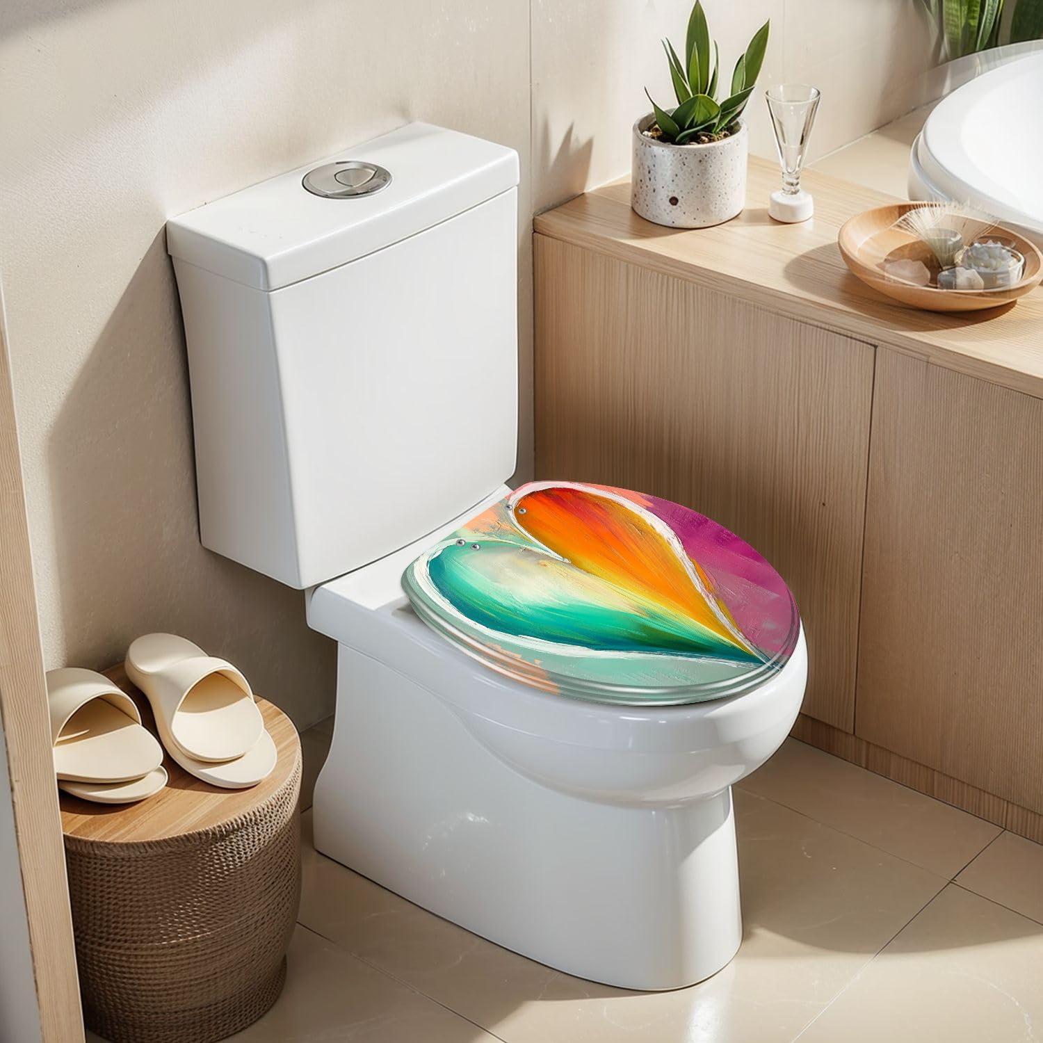 Asiento de inodoro alargado de cierre suave, bisagras de liberación rápida para baño.