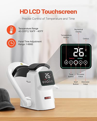 Vista 30 de Happybuy prensa de calor para decorar sombreros y demás. Negro