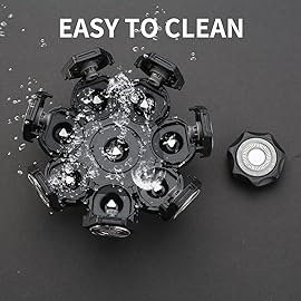 HONTEC 8 Blade Replacement Heads Electric Razor Shaver (8D Black)