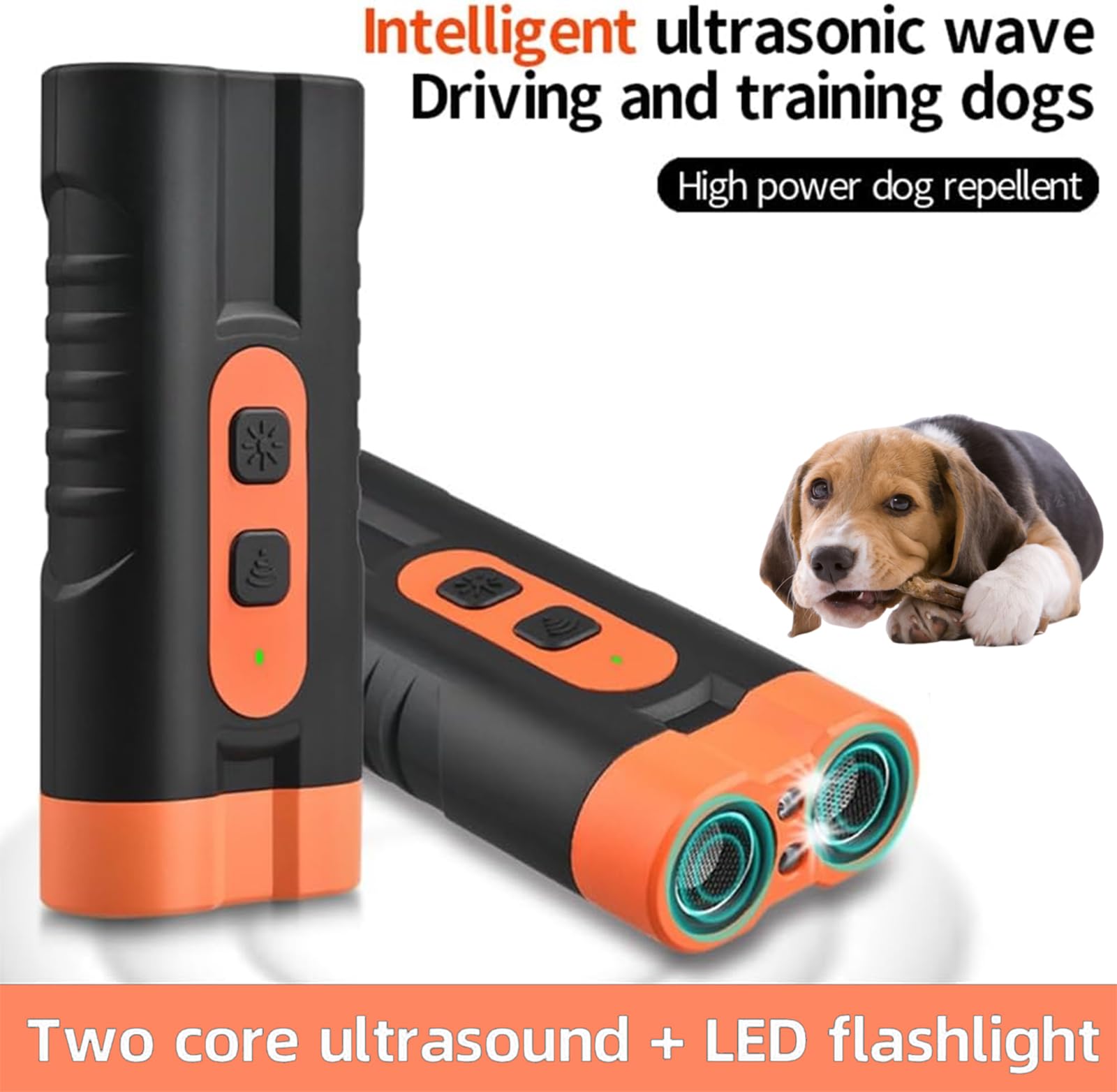 Système Anti-aboiement Pour Chien à Ultrasons, Dispositif D'Education Sans Collier, 7,5 M De