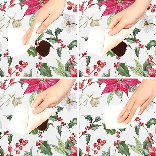 Vista 306 de cfpolar Mantel redondo ajustable de verano, hojas de palma tropical, borde elástico, mantel redondo lavable para uso en interiores y exteriores, se