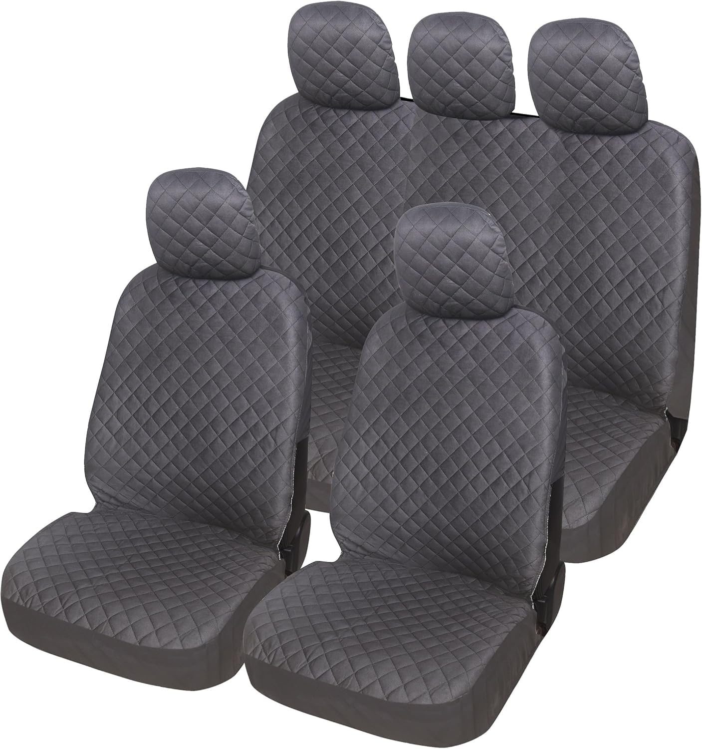 Coprisedili Auto Universali Rebeca Shop - Set Anteriore In Poliestere, Grigio - Foto 11