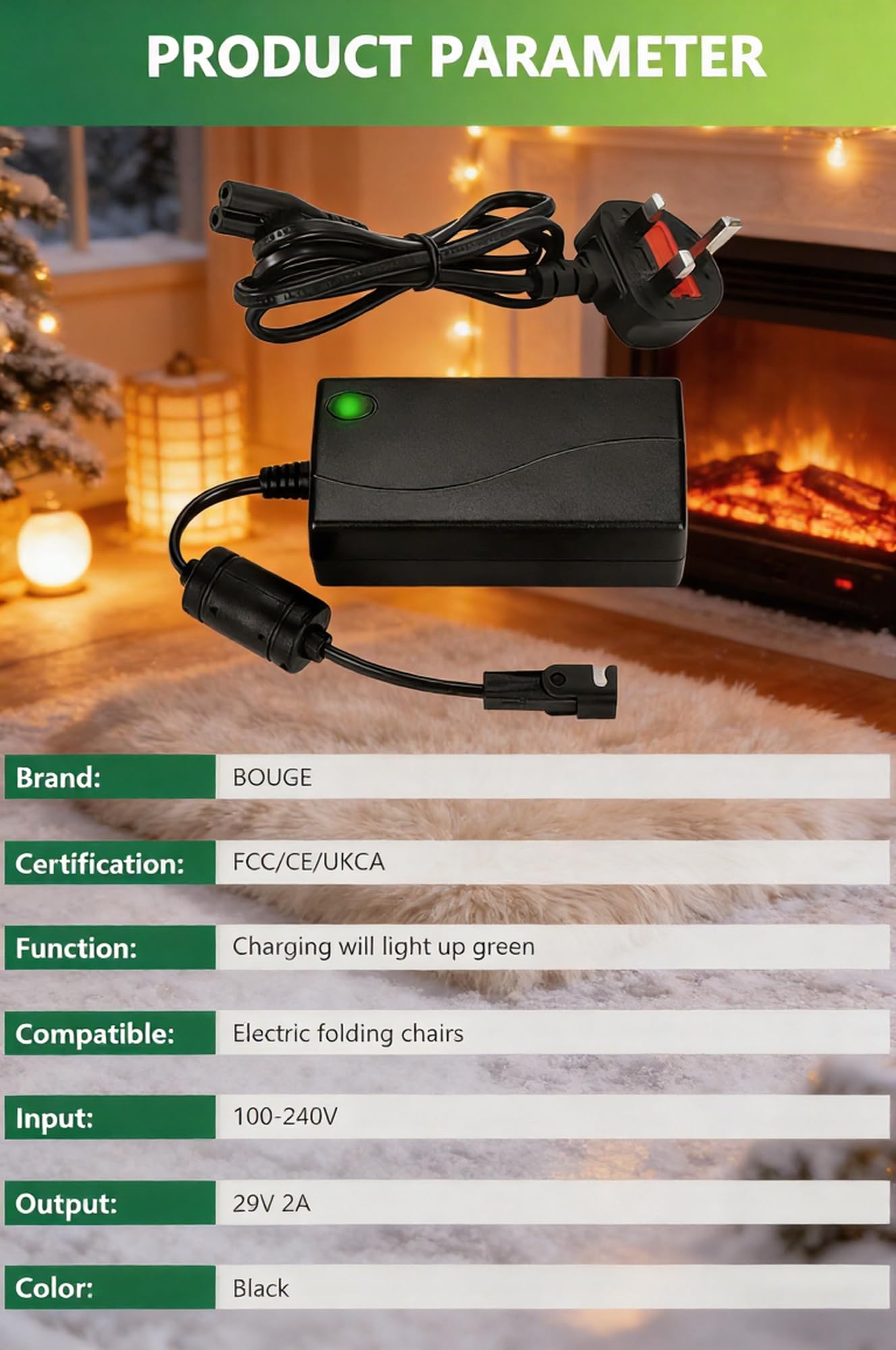 Bouge Power Recliner Transformer, 29V 2A Lift Chair Cable Replacement OKIN Chair | UK