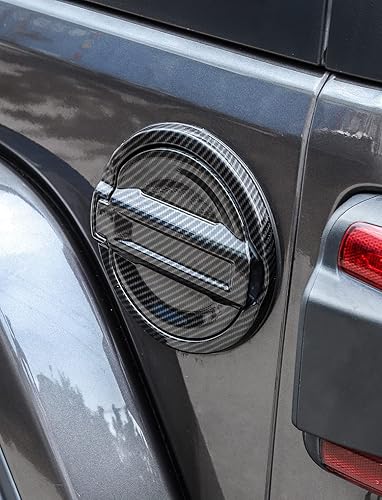 Miniatura 7 de Savadicar Cubierta de tapa de gasolina, puerta de tanque de llenado de combustible compatible con Jeep Wrangler JL JLU 2018-2025 4xe 2 y 4 puertas,