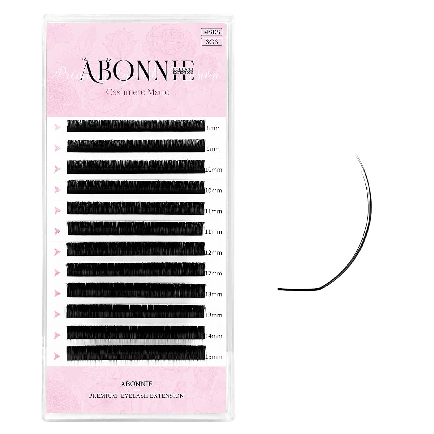 Cashmere Lash Extensions LC Curl 0.07 thickness 8-15mm Volume Eyelash Extensions Super Matte Black Classic Lash Extensions Individual Lashes Tray Professional Lash Salon Use(0.07-LC-8-15MM) Cashmere Lash Extensions LC Curl 0.07 thickness 8-15mm Volume Eyelash Extensions Super Matte Black Classic Lash Extensions Individual Lashes Tray Professional Lash Salon Use(0.07-LC-8-15MM)