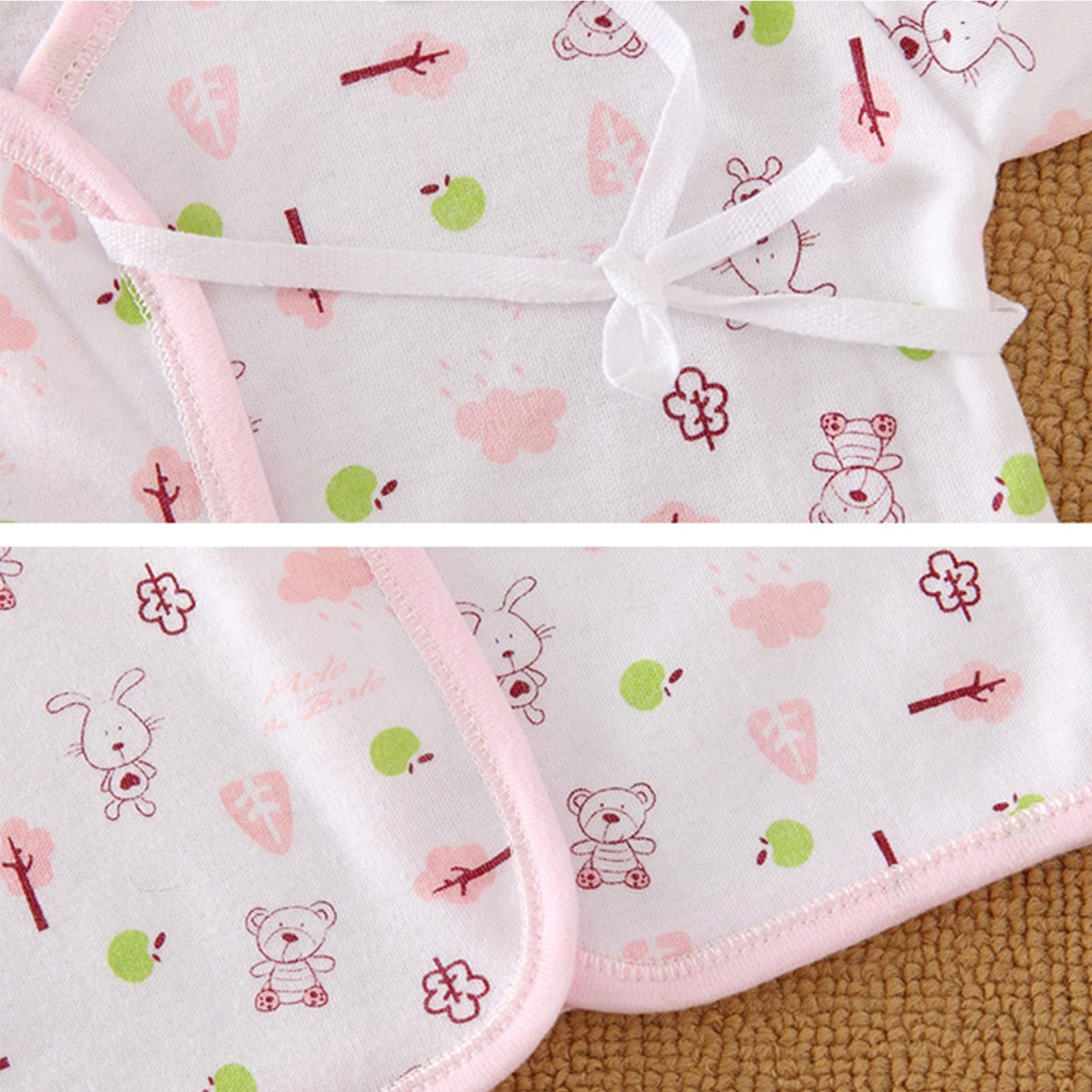 Ropa Soleada Respirable Determinada del bebé del Oso del Regalo Recién Nacido fijó para el Material de Algodón de los Recién Nacidos (Pink)