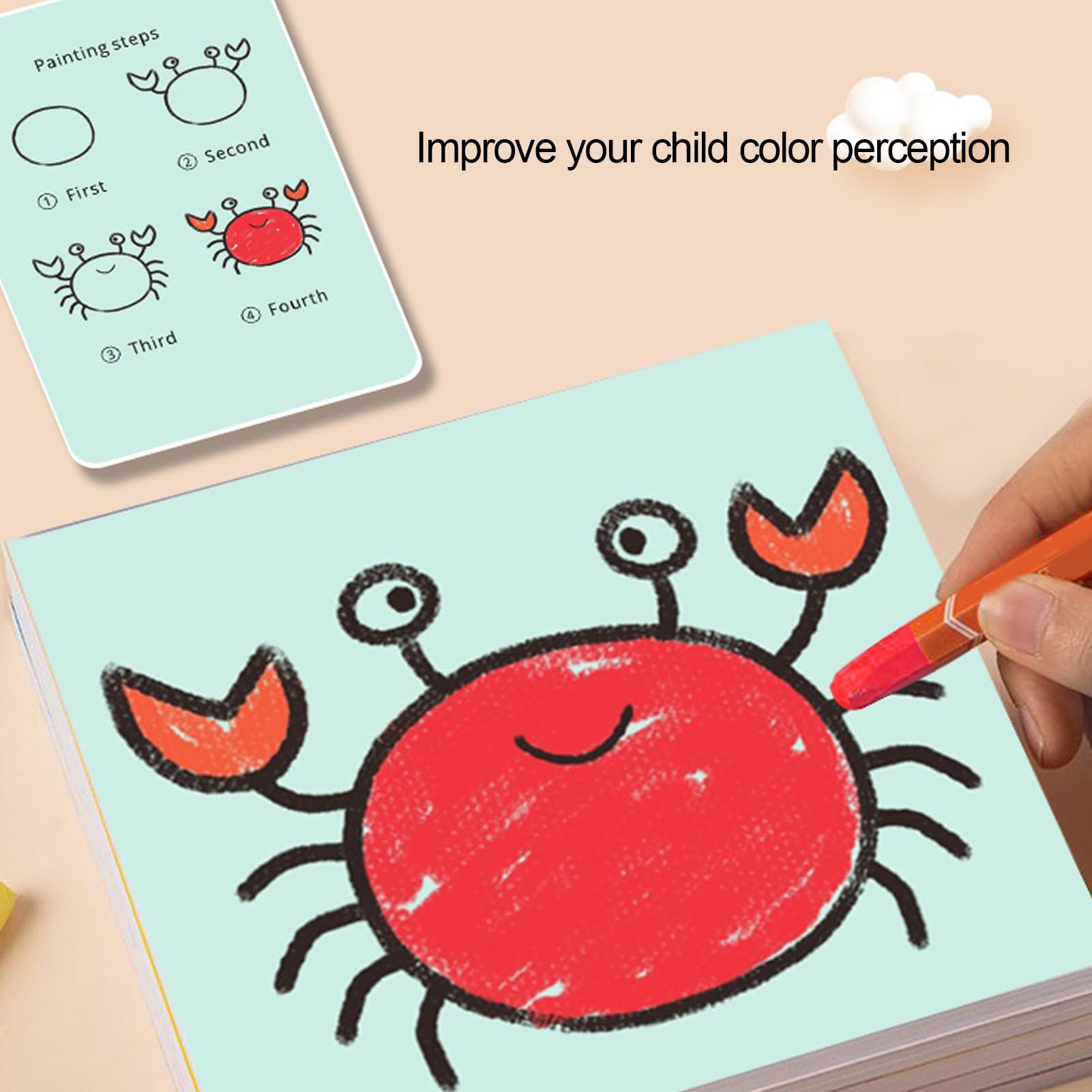 Robot de Pintura Inteligente, Iluminación de Arte 2400mAh Pintura Robot Automático para Niños (Rosa roja)