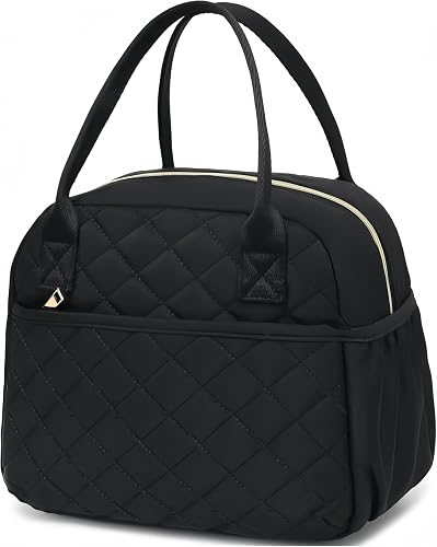 CAMTOP Insulated Lunch Bag Quilted Reusable Lunch Tote