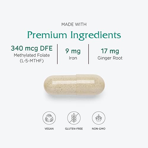 Miniatura 4 de Vitanica Simetría materna, vitaminas prenatales y posnatales, veganas, 180 cápsulas