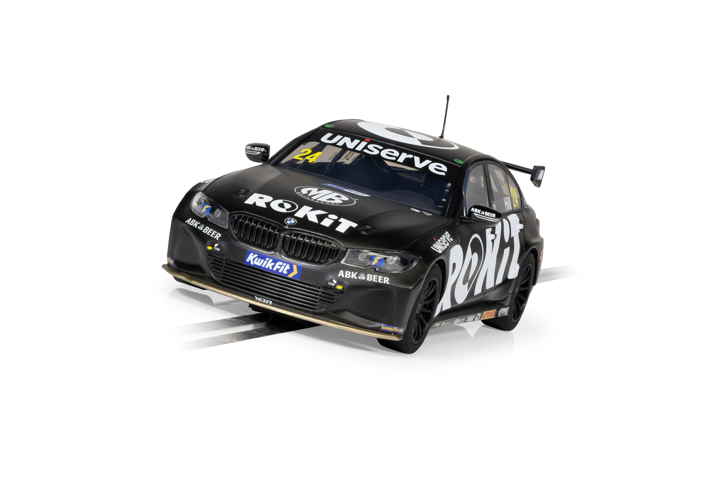Scalextric C4440 1:32 BMW 330i Msport BTCC22#24 Hill HD - Slotcar, Rennbahn, Auto für Rennbahn, Rennbahnauto, Rennbahn, Kinderspielzeug, Zubehör für Rennbahnen