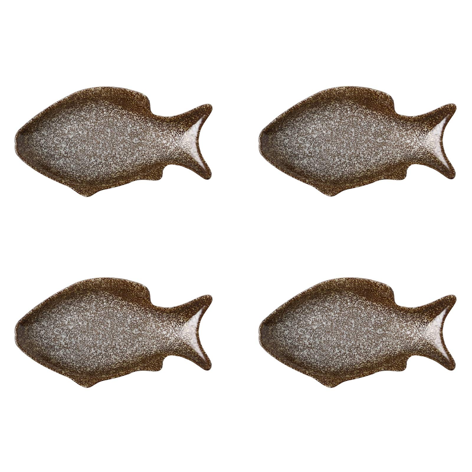 HEXEH Salatteller Fisch geformte Sauce-Gerichte Japanischer Stil Keramik-Soja-Essig-Tauchplatte Gewürz-Saucer-Gewürz-Ketchup-Tauchschalen for Zuhause 4 Packung Plastikteller (Color : B)