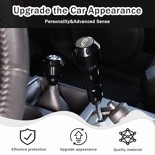 Miniatura 2 de HIRUFAIT Pomo de palanca de cambios de automóvil de repuesto para Toyota FJ Cruiser 2007-2021, accesorios de aleación de aluminio, manija de palanca
