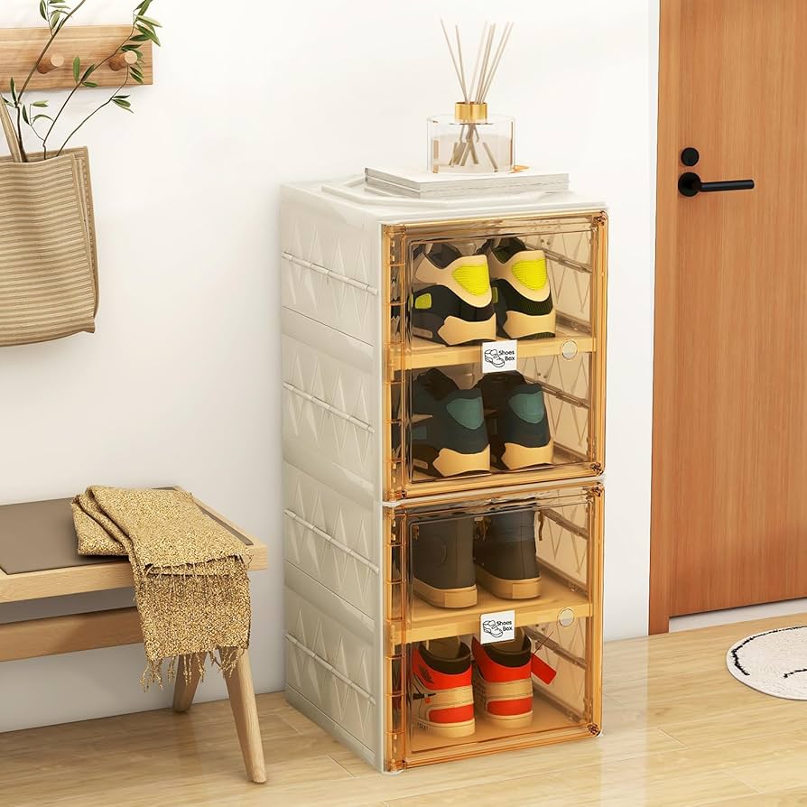 Amazon｜Aroya 靴 収納 収納ボックス シューズボックス 折り畳み