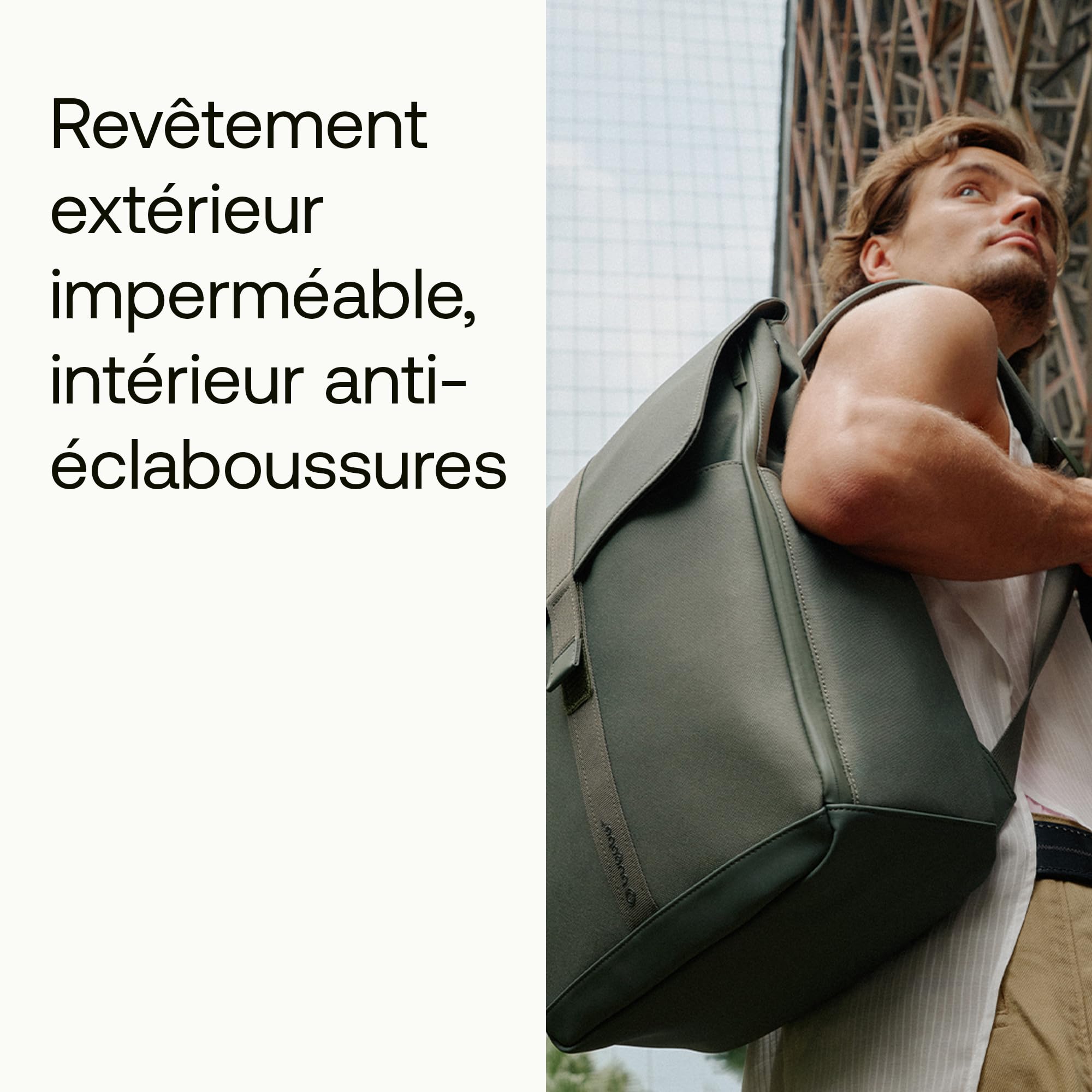 Bugaboo Sac à dos à langer, sac durable fabriqué à partir de matériaux recyclés, hydrofuge, facile à nettoyer, comprenant un matelas à langer et un porte-bouteille isotherme, Midnight Black