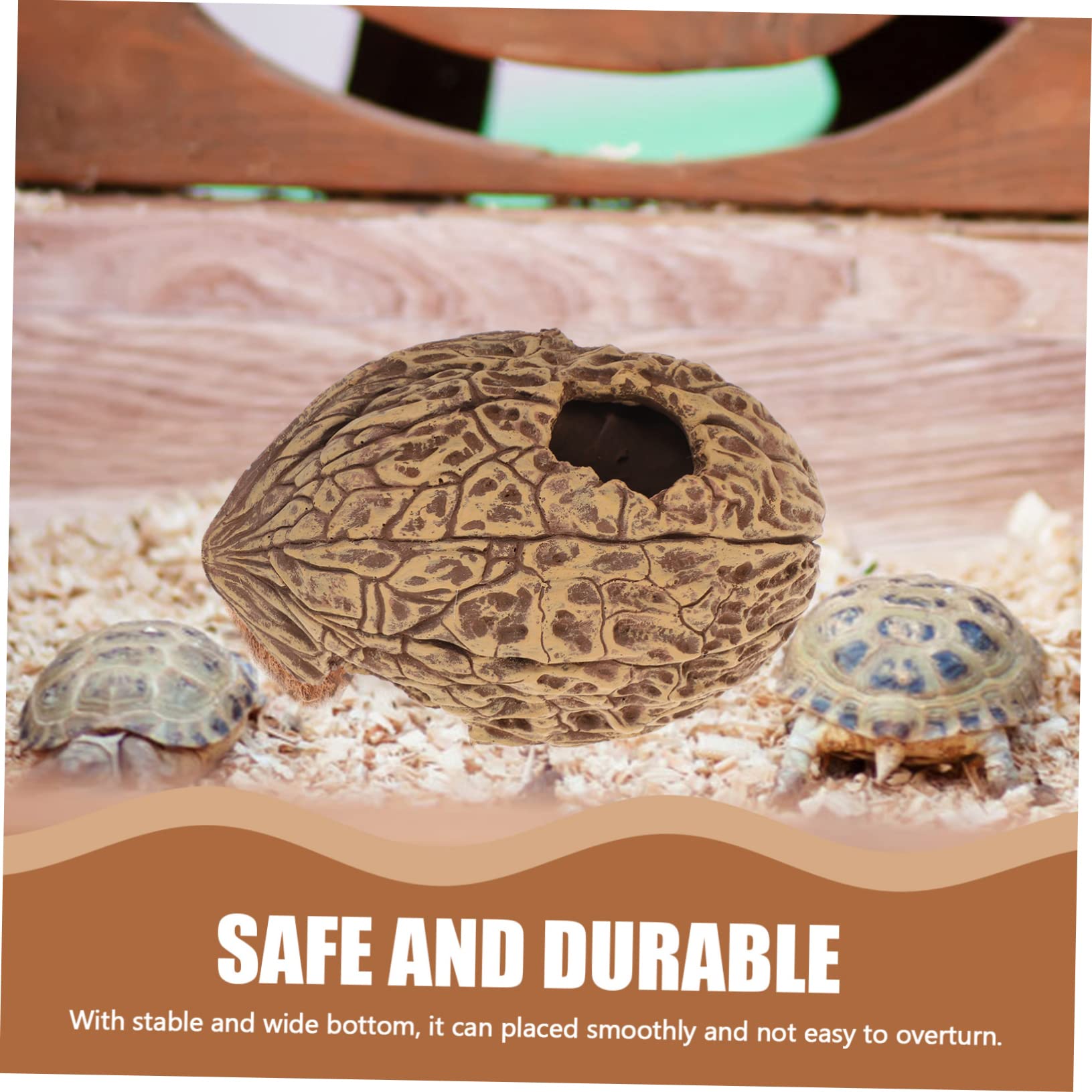 Refugio para Peces y Camarones Acuario Casa De Decoración Natural De Núcleo De Nuez Accesorio para Acuarios De Agua Dulce y Salada Espacio Seguro para Reptiles y Tortugas