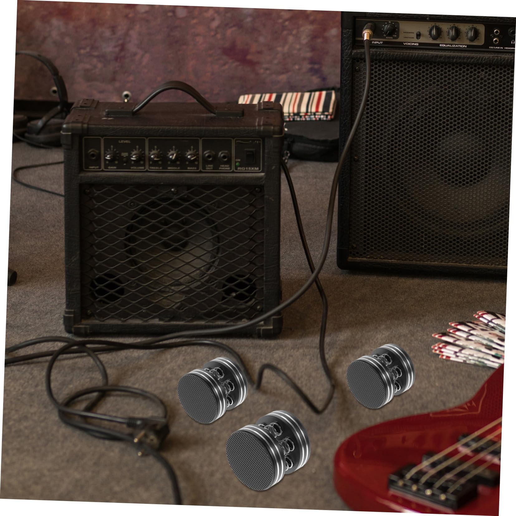 DOITOOL Lautsprecher Isolationspads Zuverlässige Dämpfung 4 Stück aus Aluminiumlegierung und Gummi Stabile Eigenschaften für HiFi Audio Geräte und Subwoofer