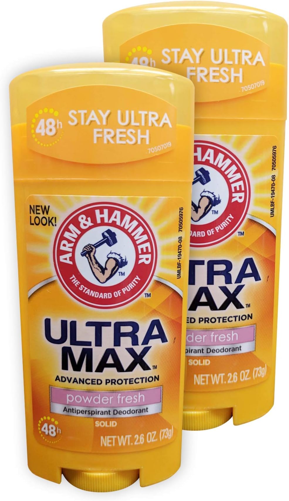 Arm & Hammer Ultramax Invisible Solid Powder Fresh Antiperspirant & Deodorant-2.6 oz, 2 pack
