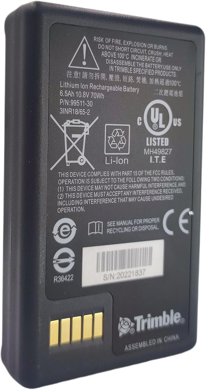 (4-Pcs) 99511-30 6500mAh 10.8V 70Wh Lithium Rechargeable Battery Replacement for Trimble 79400/99511-30 Total Station S3/S5 /S6 /S7/S8 (10.8Volt, 6.5Ah, Rechargeable)