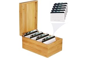 MaxGear 4x6 Index Card and Recipe Box