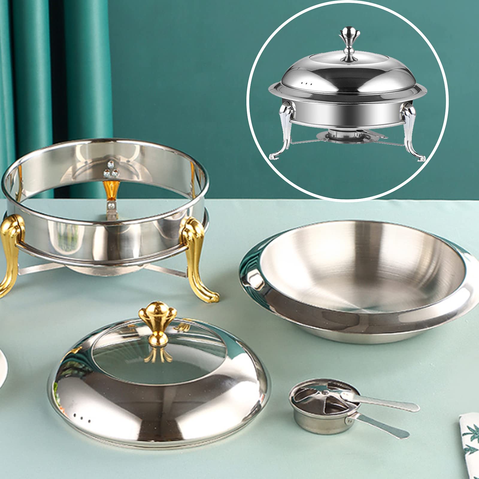 Spirituskocher für Innenraum Mit Topf Campingkocher Tragbarer Camping Alkoholkocher, Mini Spirituskocher Spiritusbrenner für Innenraum und Im Freien Camping Kochherd,Silver-18cm