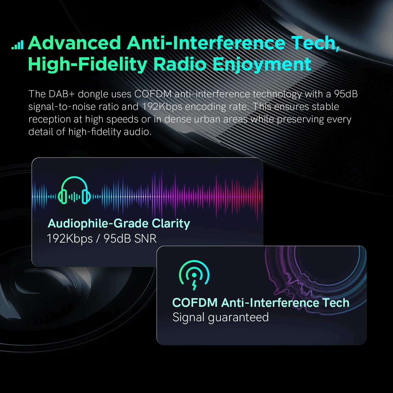 XTRONS Sintonizador de radio digital USB DAB+ receptor USB, caja adaptadora de radio de coche DAB+ para unidad principal estéreo de coche Android