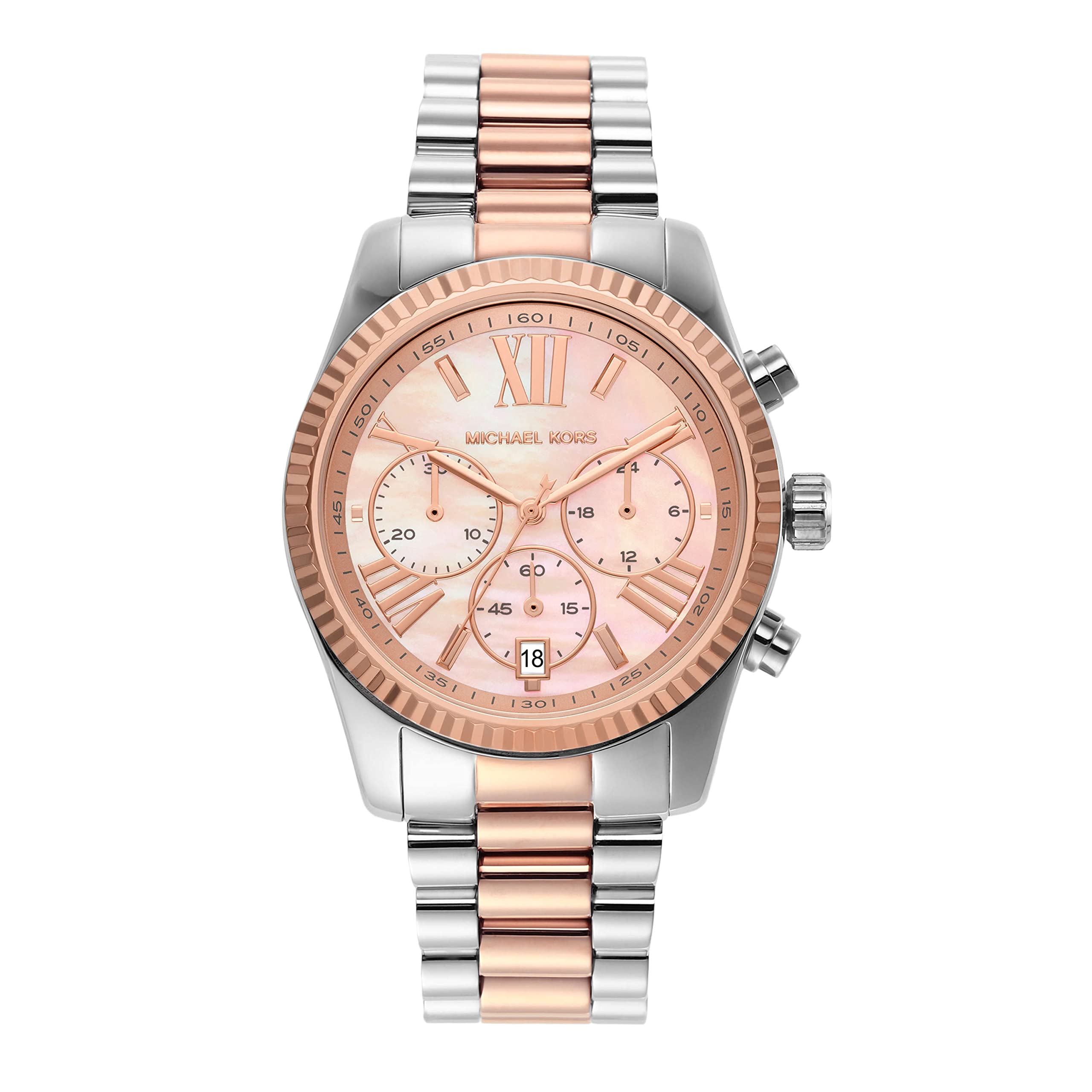 Amazon.co.jp: Michael Kors LEXINGTON クロノグラフ ツートーン