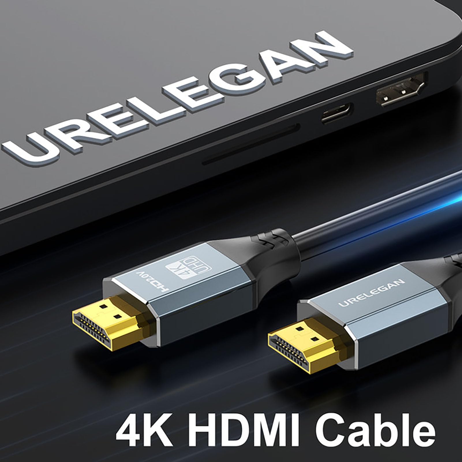 Cavo HDMI 2.0 ad alta velocità 4K da 0,9 m, confezione da 10 cavi HDMI 2.0 da 0,9 m, cavo HDMI per monitor del computer TV 4K a 60Hz, 2K a 120Hz con Ethernet/ARC, 3D, HDCP 2.2, compatibile con Roku/LG