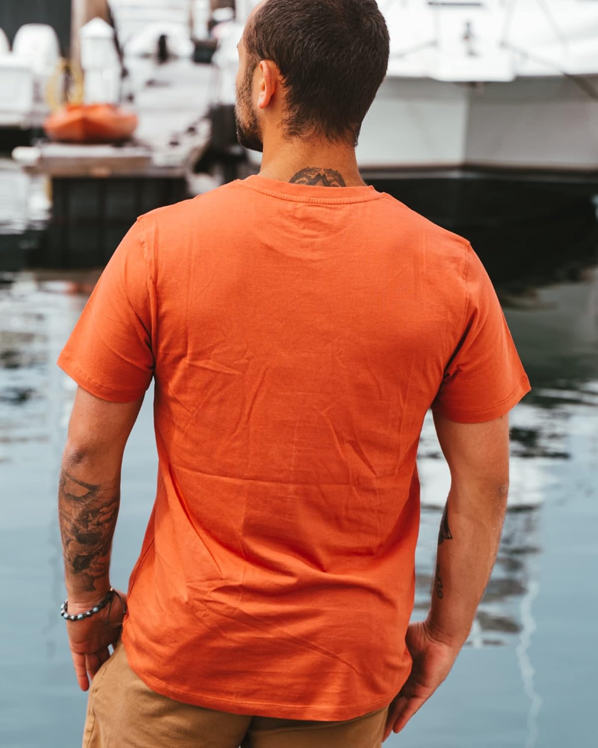 Men's 100% Organic Cotton T-Shirt - Fair Trade Certified Cotton Shirts for Men - Plain Color T-Shirt - Image 3