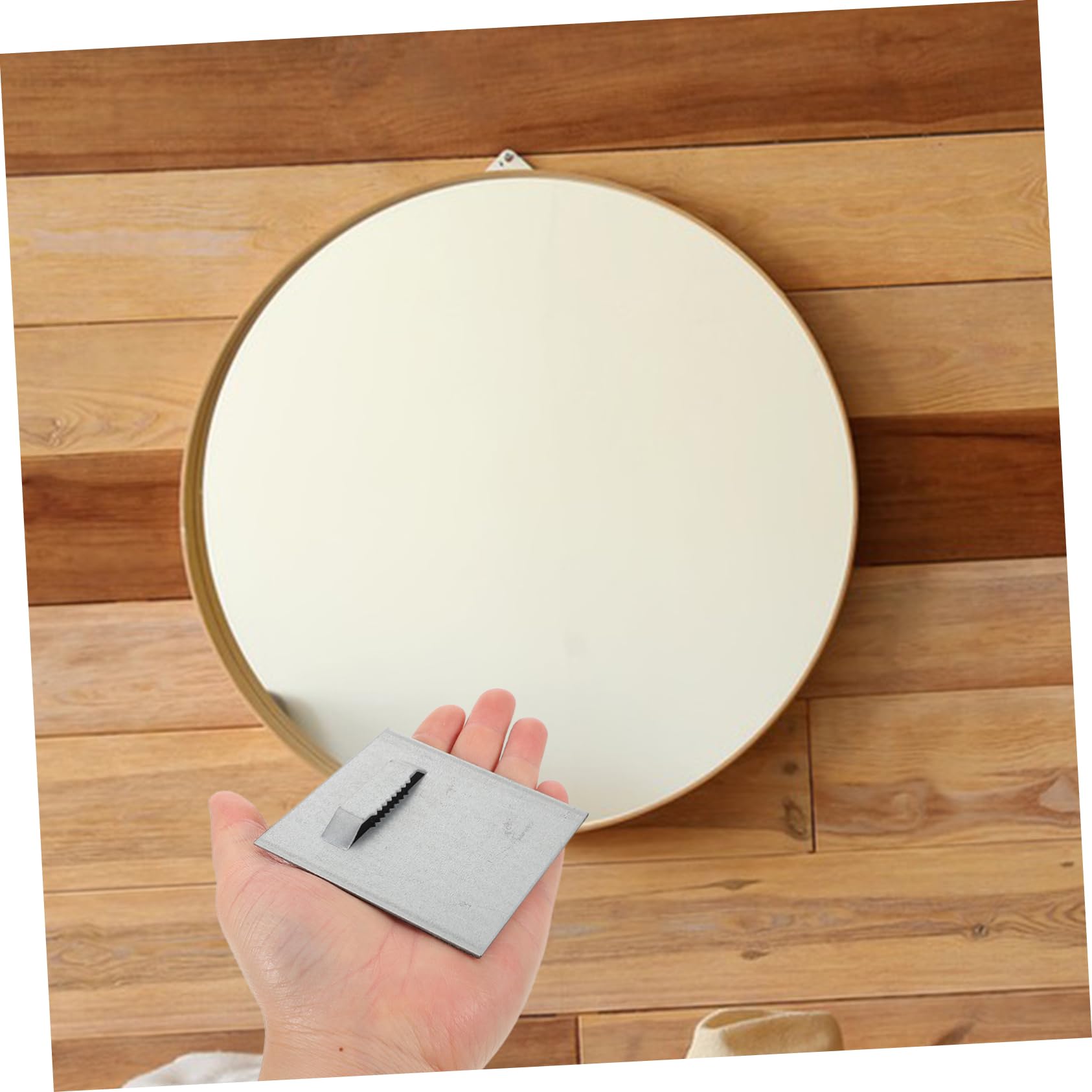 Crochet Adhésif pour Tableau Argenté, Lot de 6 Sets, Support Mural