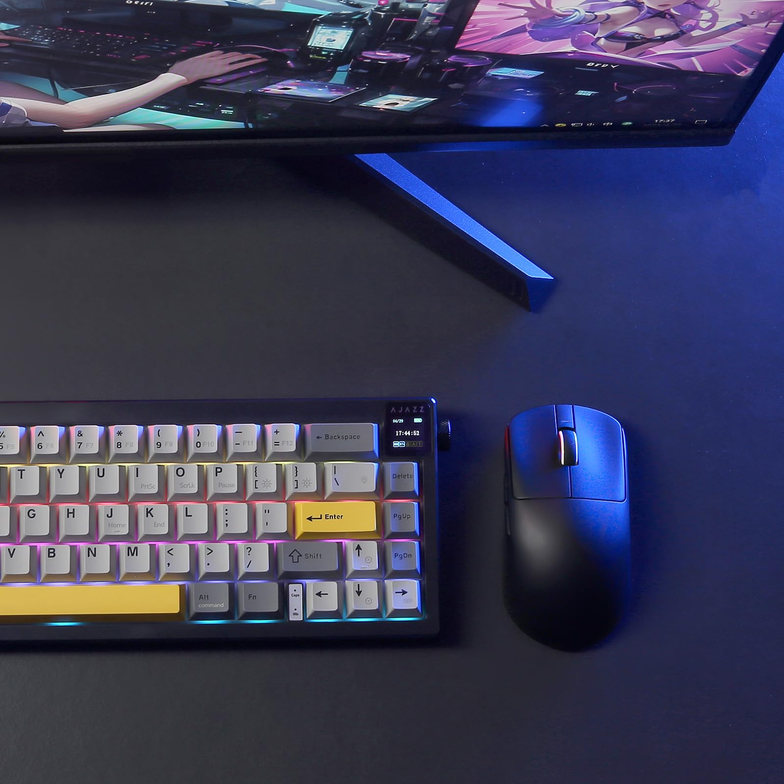 R1 SE+ - Ratón para juegos, 18000 DPI, sensor PAW3395SE de alta precisión, ligero de 55 g, tres modos de conexión, mouse ergonómico programable adecuado para portátiles/PC/Mac (negro)