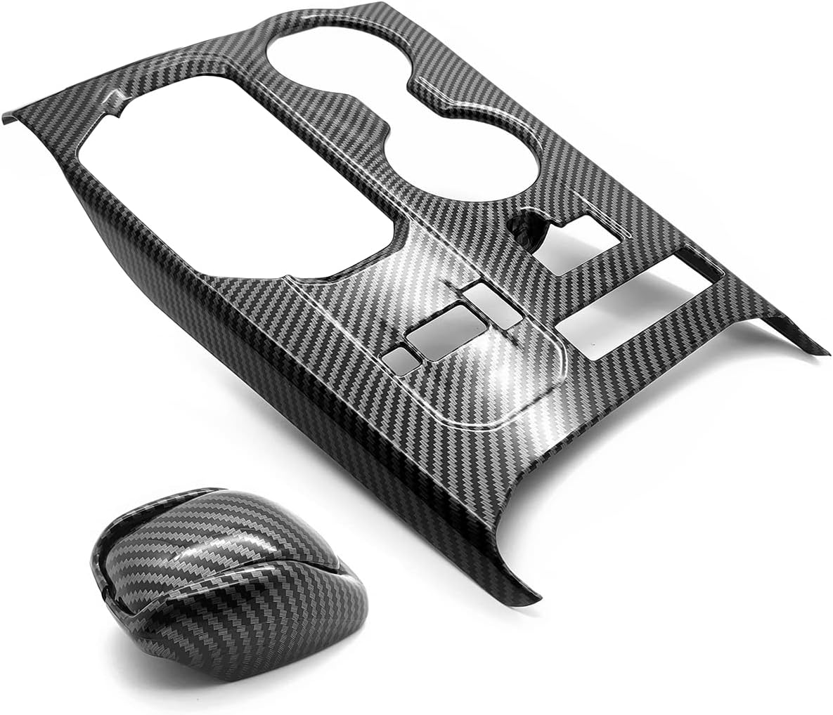 Carbon Fiber Custom Console Cover for Toyota Highlander Hybrid 2020-2022, Bronze, ABS Material, Easy to Install