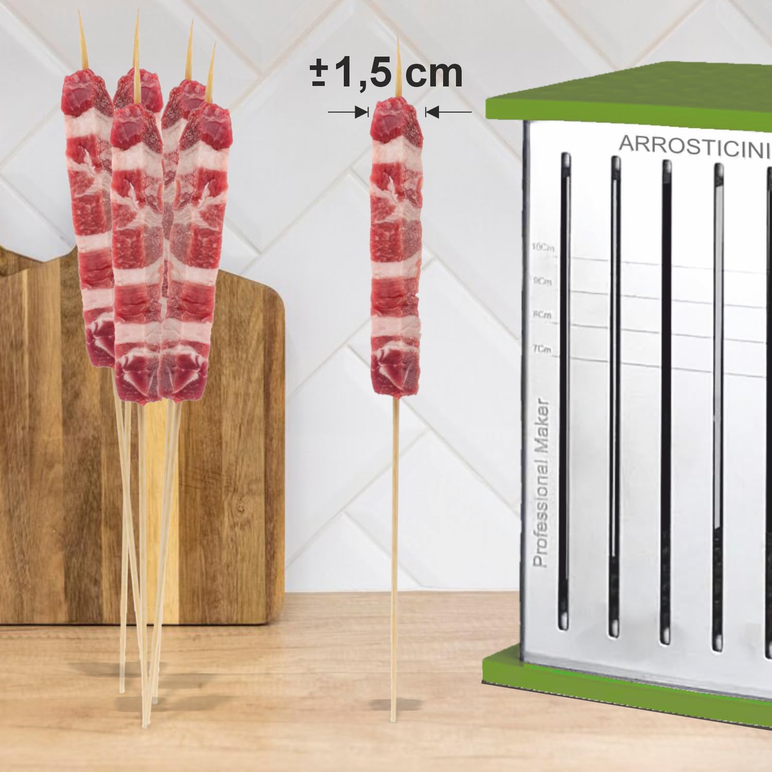 Antech CUBE Usine SPIEDINI ROSTICINI Fruits et Viande Kebab Barbecue SOUVLAKY fait à la main