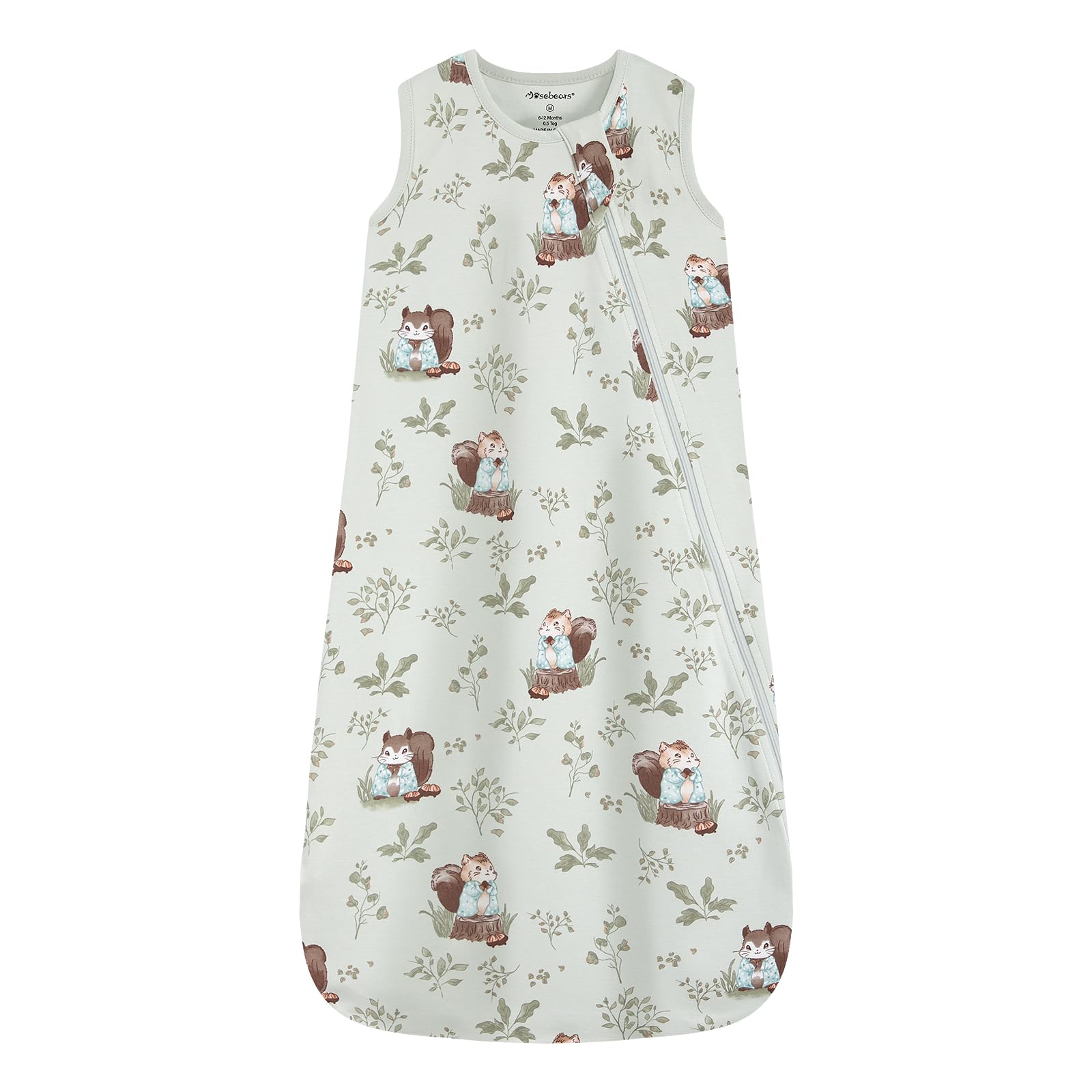 Mosebears 0.5 Tog Baby Schlafsack-Baumwolle Sommer Schlafsack für Neugeborene, Jungen & Mädchen(Animal,XL(18-24 Monate))