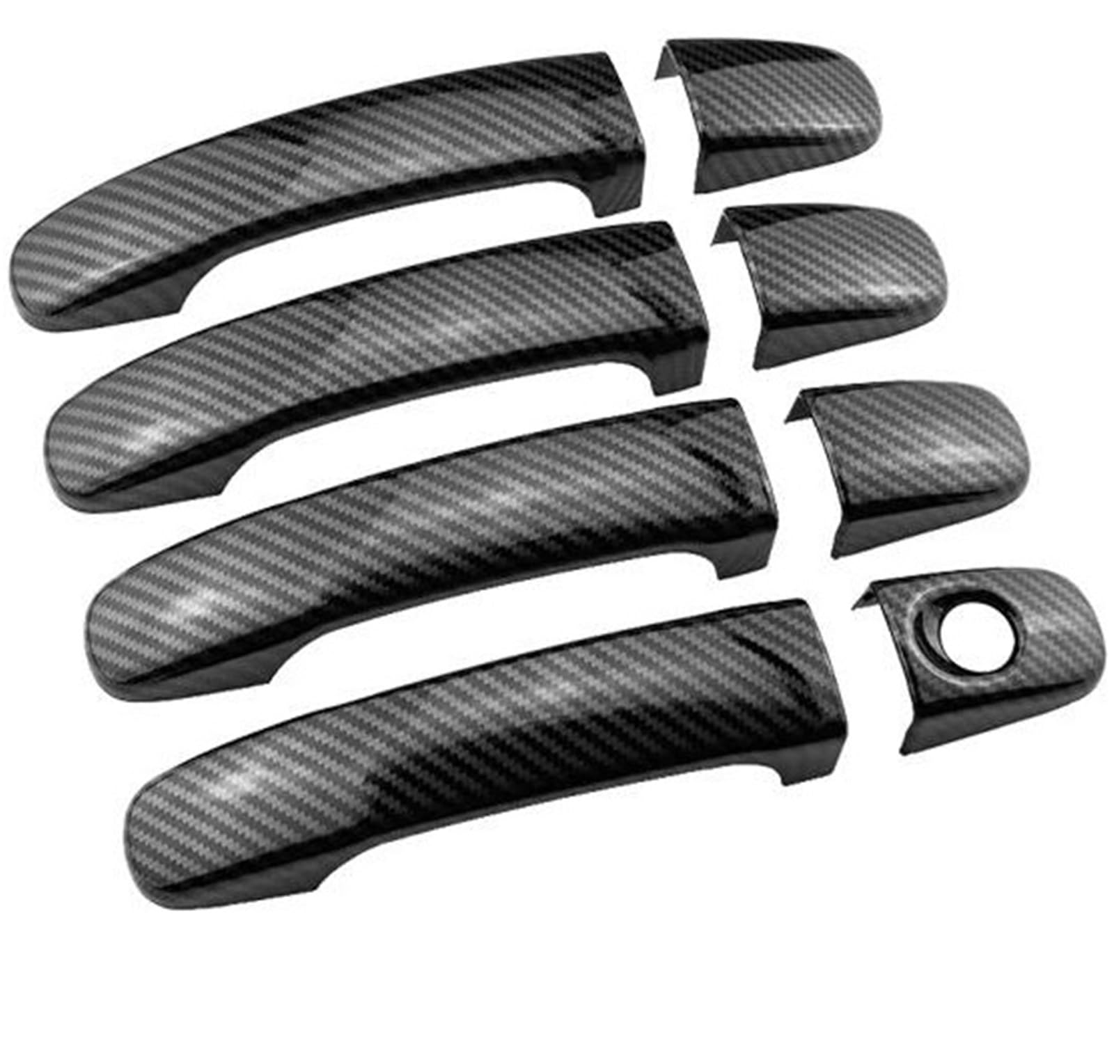 Dtasmbd Black 1 Exterior Side Door Handle Protective Covers Car Exterior Door Handle Cover Trim For Ranger For Everest For Endeavour 2015-2022 Protection Covers Auto(Black 1)