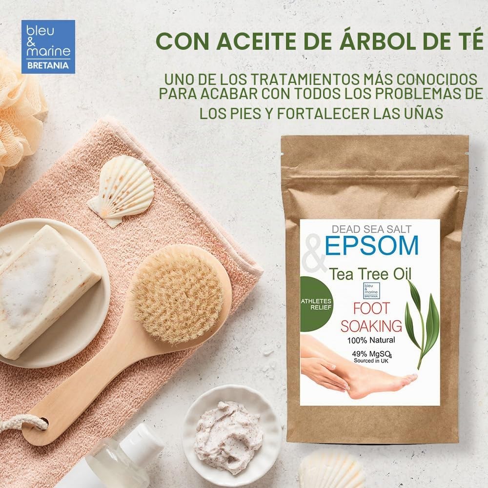 Sales de Epsom & Aceites Esenciales: Fuente de Magnesio Baño Relajante y Calmante. Defensa Natural y Protección Efectiva. Cuidado Activo de la Piel para Condiciones Óptimas - 1000 g 1 kg