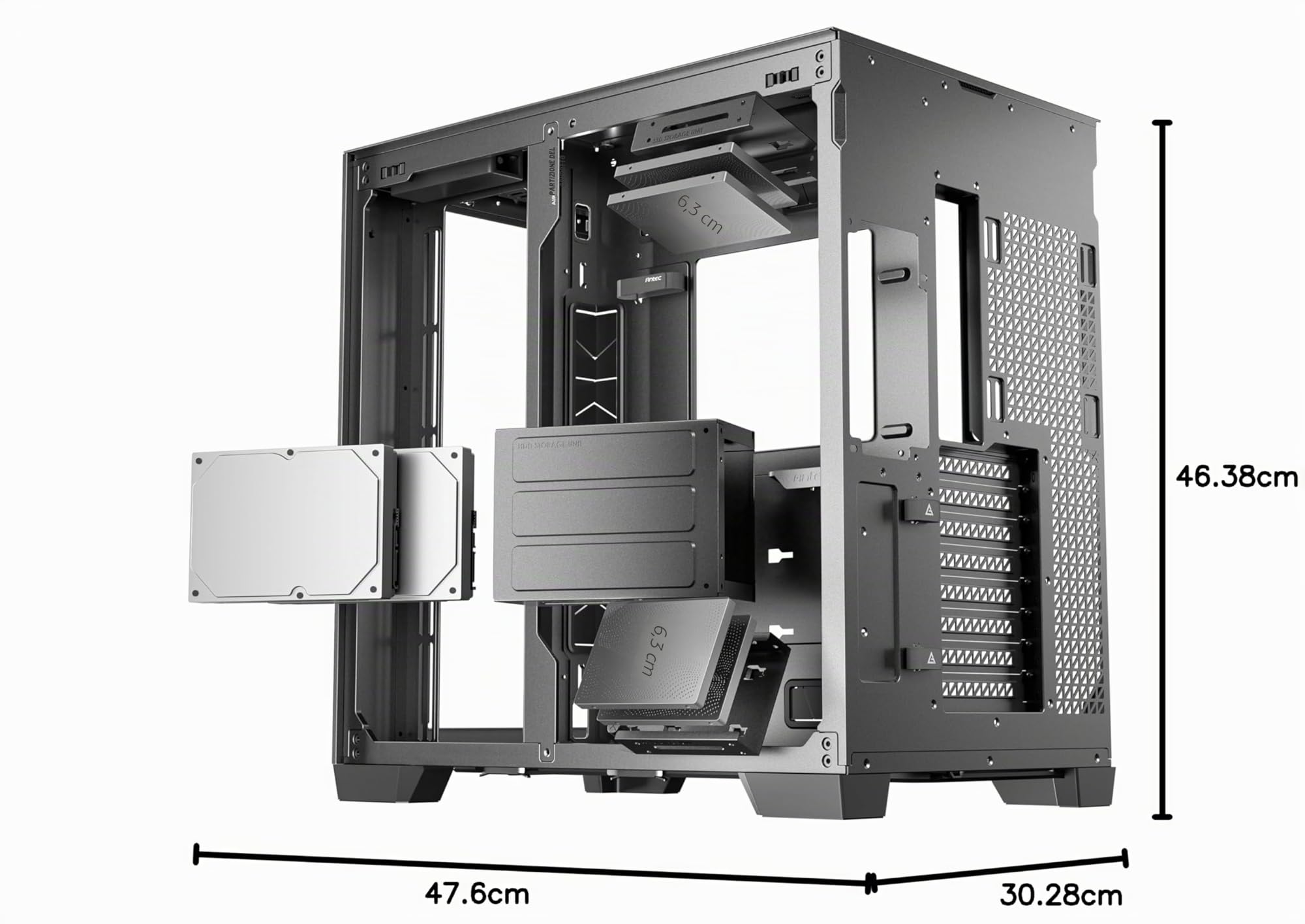 Antec C8 Midi-Tower, Tempered Glass - wood