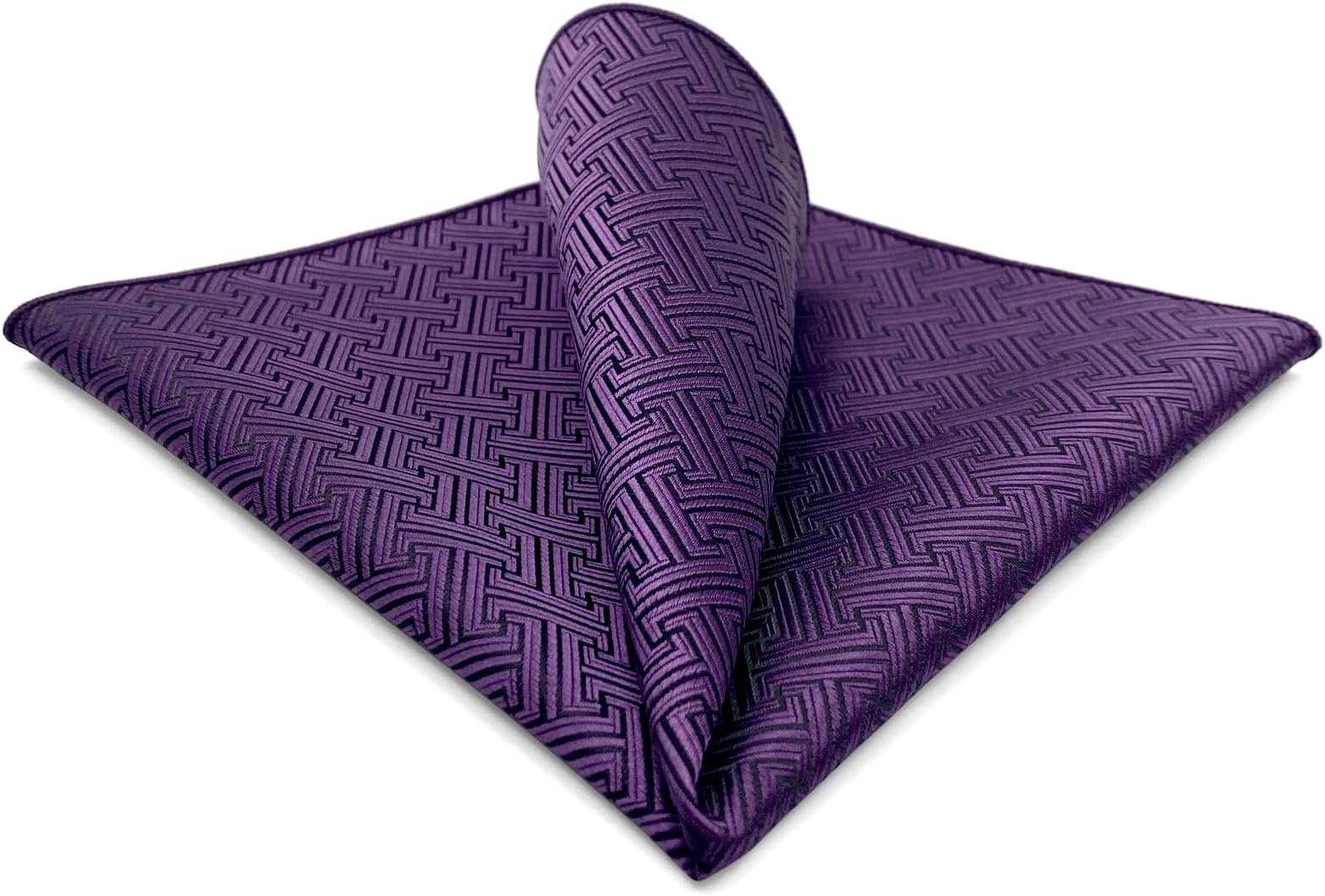 S&W SHLAX&WING Mens Pocket Square Solid Color Plain Blue Red Grey Large for Suit