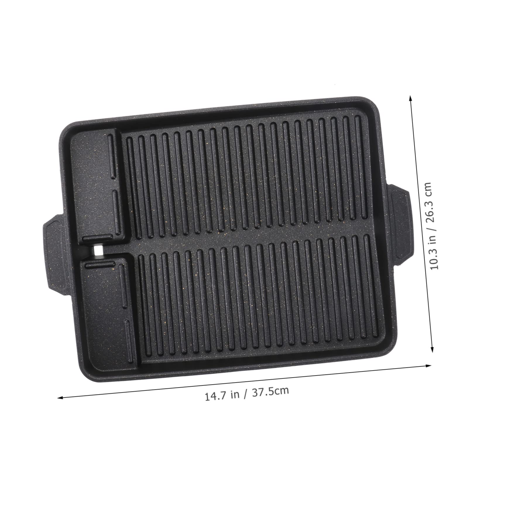 Cabilock Portable Baking Tray Non Stick Barbecue Tray for Outdoor and Home Use Lightweight Grill Pan with Oil Leak Design for Easy Cleaning and Healthy Cooking Black